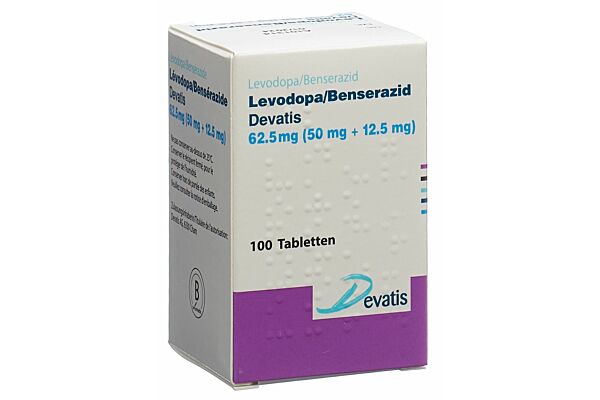 Lévodopa/Bensérazide Devatis cpr 62.5 mg fl 100 pce