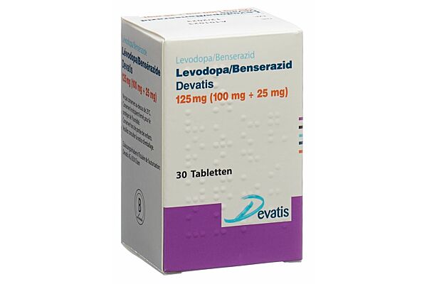 Levodopa/Benserazid Devatis Tabl 125 mg Fl 30 Stk