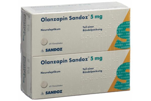 Olanzapine Sandoz cpr pell 5 mg 2 x 49 pce