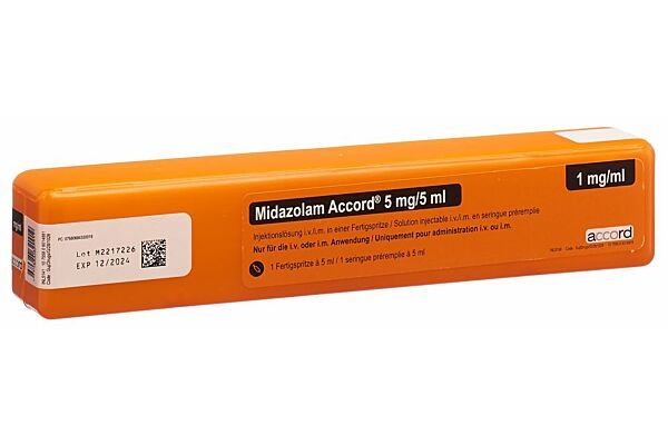 Midazolam Accord Inj Lös 5 mg/5ml Fertigspritze 5 ml