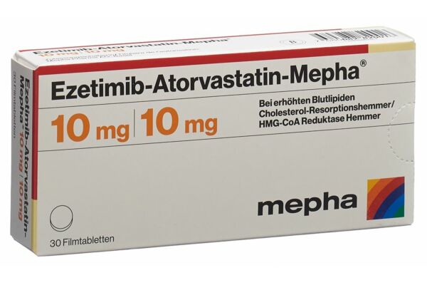 Ezetimib-Atorvastatin-Mepha Filmtabl 10mg/10mg 30 Stk