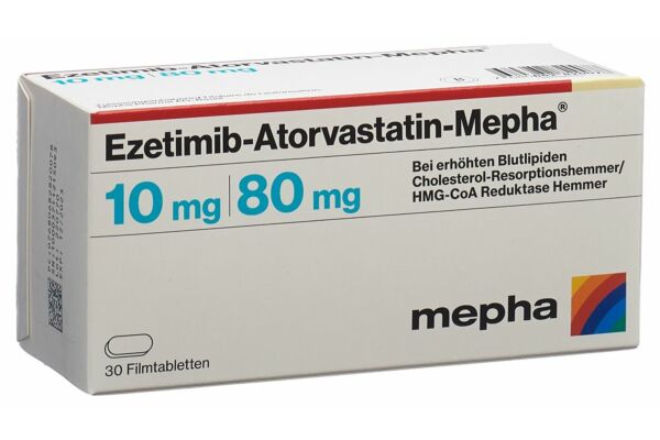 Ezetimib-Atorvastatin-Mepha Filmtabl 10mg/80mg 30 Stk