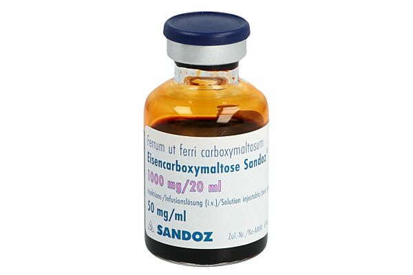 Carboxymaltose Ferrique Sandoz sol inj 1000 mg/20ml flac