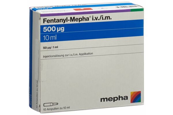 Fentanyl-Mepha sol inj 500 mcg/10ml i.v./i.m. 10 amp 10 ml