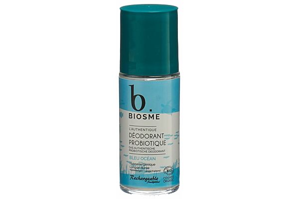 Biosme déodorant probiotique roll-on Bleu océan rechargeable fl 50 ml