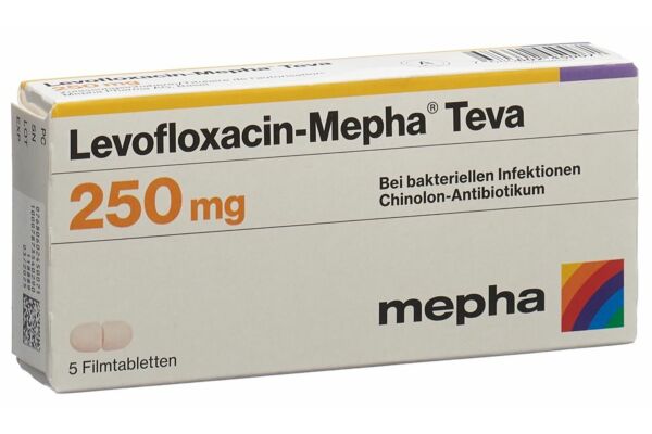 Levofloxacin-Mepha Teva cpr pell 250 mg 5 pce