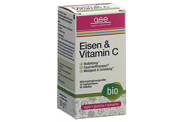 GSE Eisen + Vitamin C Complex Tabl Bio Glas 60 Stk