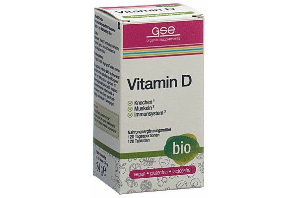 GSE Vitamine D Compact cpr bio verre 120 pce