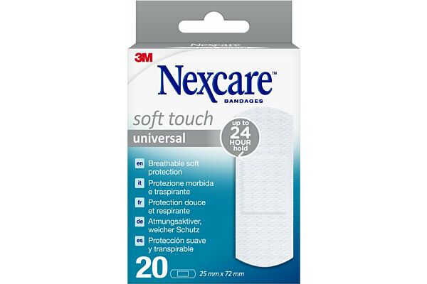 3M Nexcare Soft Touch universal Pflaster 25x72mm 20 Stk