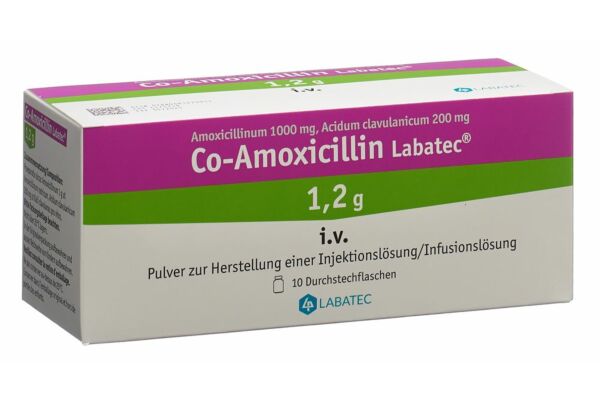 Co-Amoxicillin Labatec Trockensub 1.2 g Durchstf 10 Stk