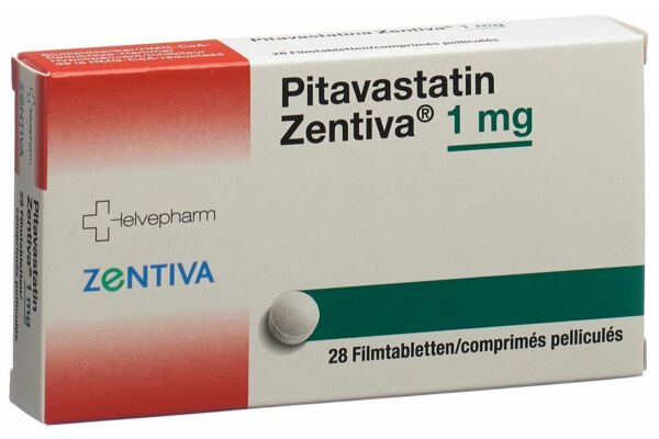 Pitavastatin Zentiva Filmtabl 1 mg 28 Stk