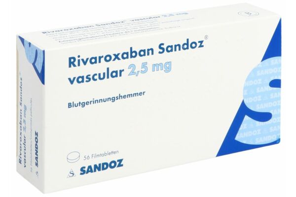 Rivaroxaban Sandoz vascular Filmtabl 2.5 mg 56 Stk