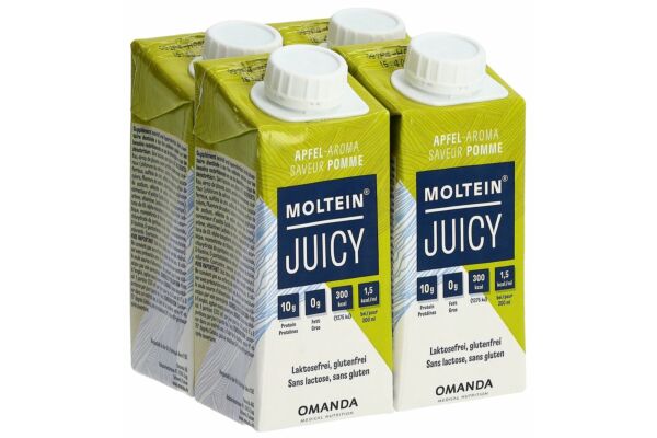 Moltein Juicy Apfel 4 Tetra 200 ml