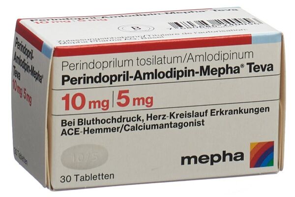 Perindopril-Amlodipin-Mepha Teva cpr 10mg/5mg bte 30 pce