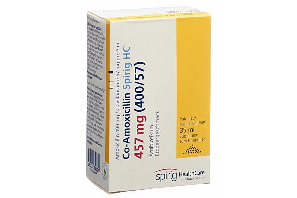 Co-Amoxicillin Spirig HC Plv 457 mg für Suspension Fl 35 ml