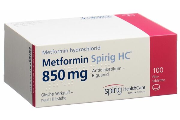 Metformin Spirig HC Filmtabl 850 mg 100 Stk