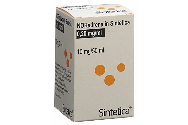 NORadrenalin Sintetica Inf Lös 10 mg/50ml Vial