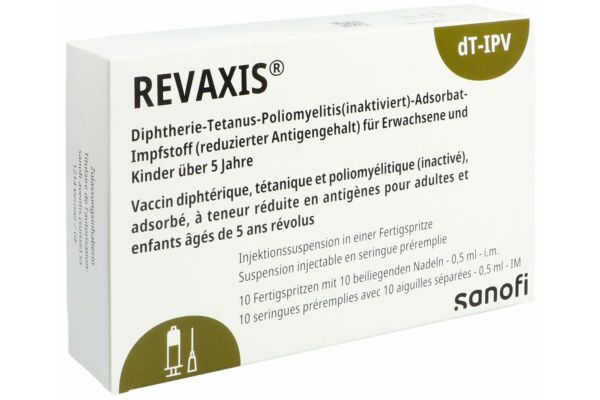 Revaxis Inj Susp mit 1 separaten Nadel 10 Fertspr 0.5 ml