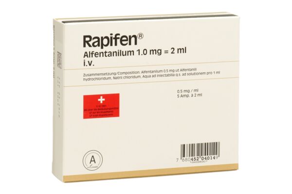 Rapifen Inj Lös 1 mg/2ml 5 Amp 2 ml